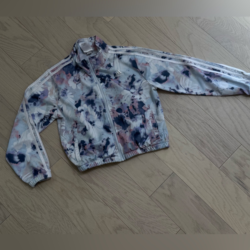 adidas Kids Floral Sweatshirt - Pink and Blue